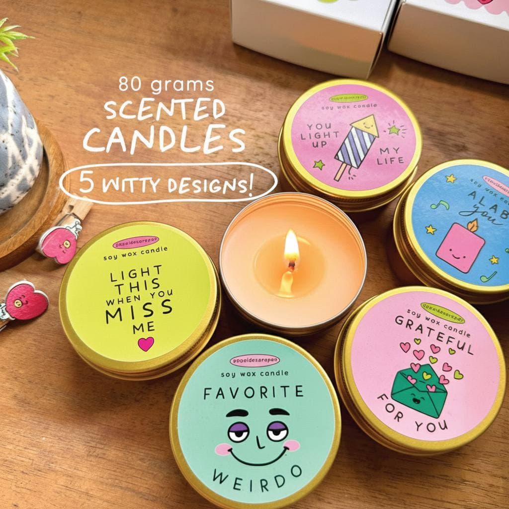Scented soy tin candle
